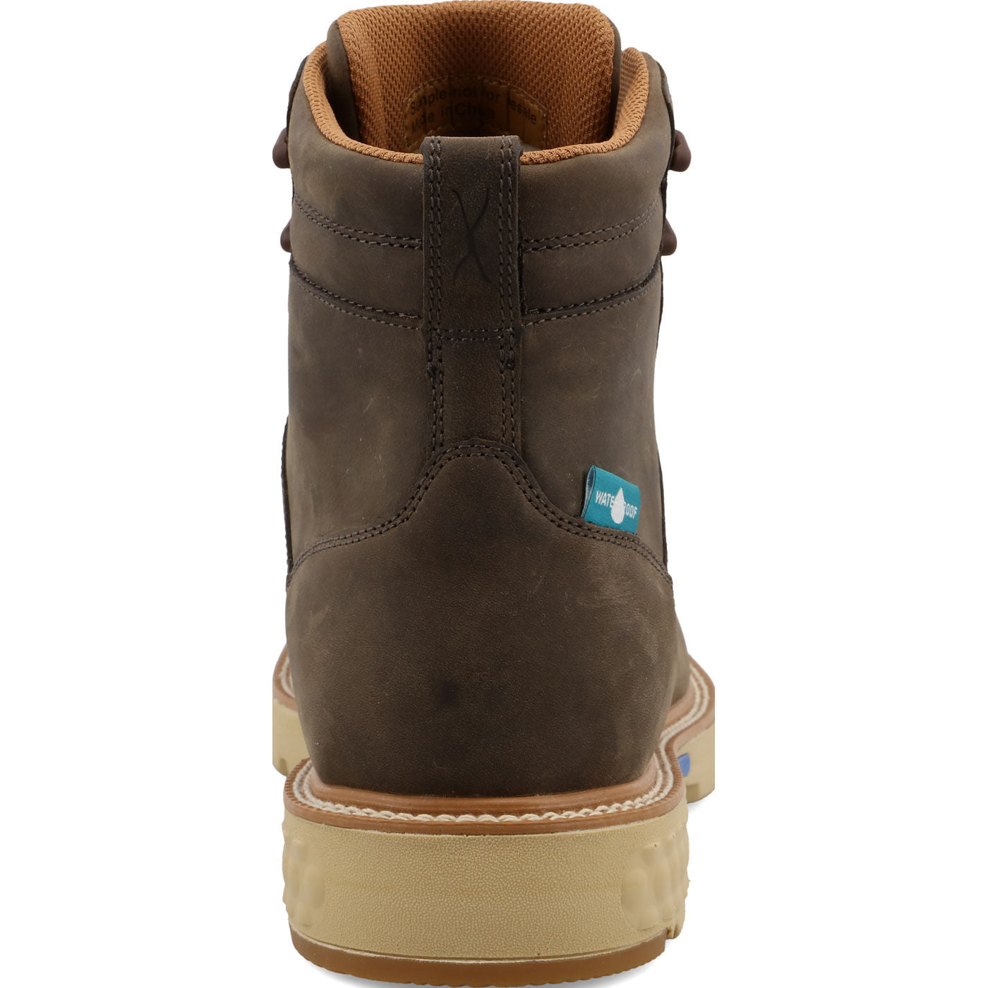 Twisted X Men's 6-Inch Moc Nano Toe Electrical Hazard Waterproof Leather Work Boot - back