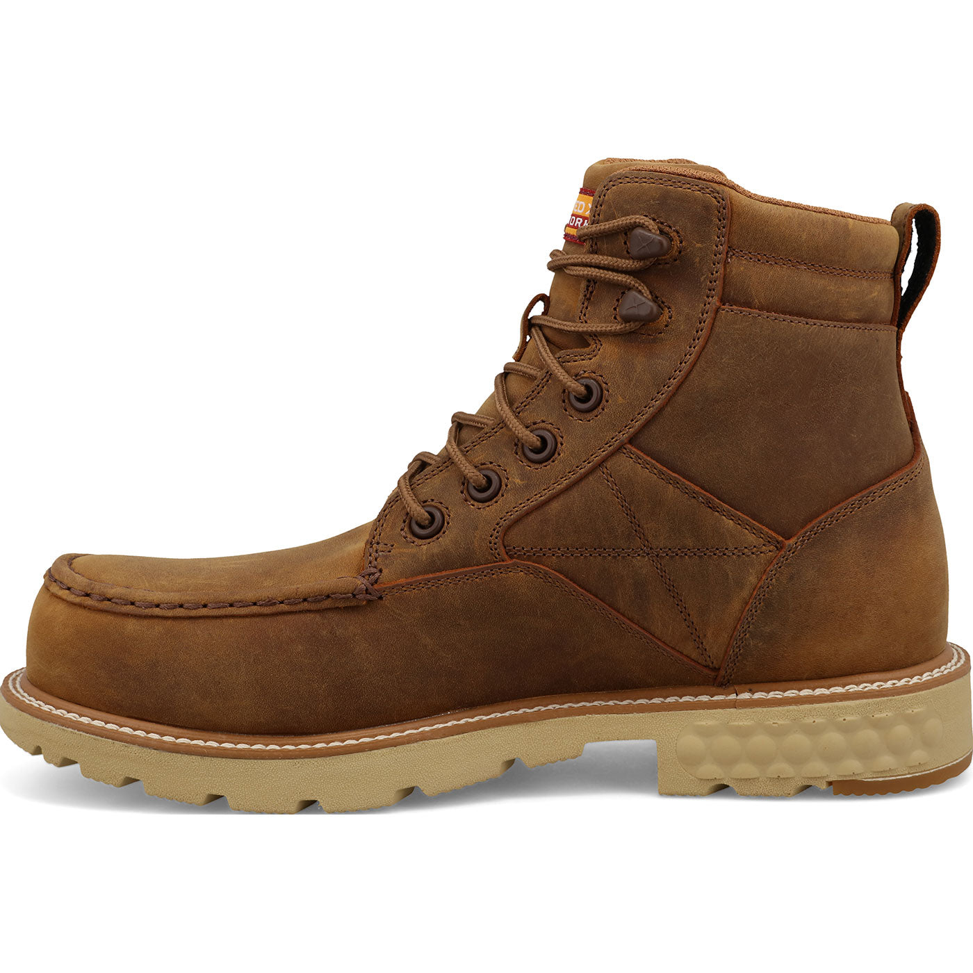 Twisted X Men's CellStretch 6-Inch Moc Nano Toe Electrical Hazard Waterproof Leather Work Boot