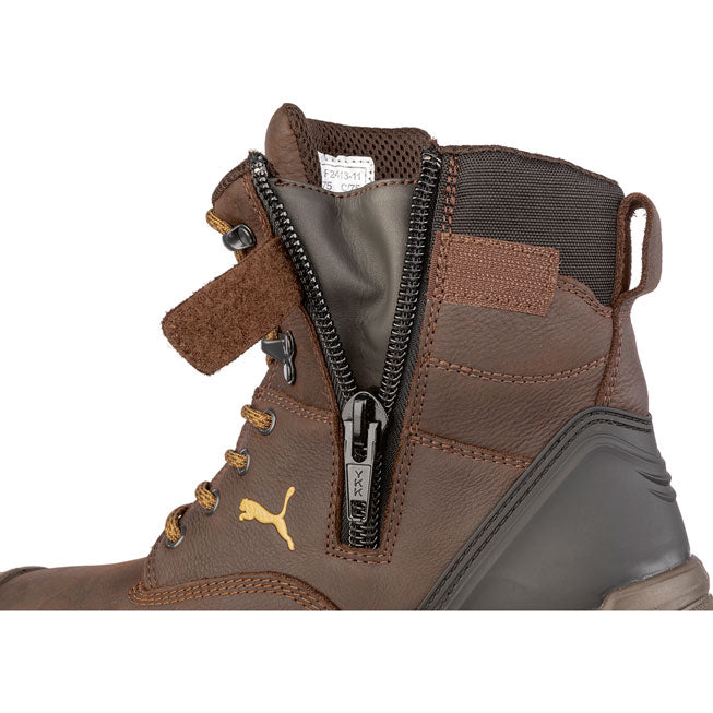 Puma Safety Conquest CTX Men's 7 inch Composite Toe Electrical Hazard Waterproof Side Zip Work Boot - front