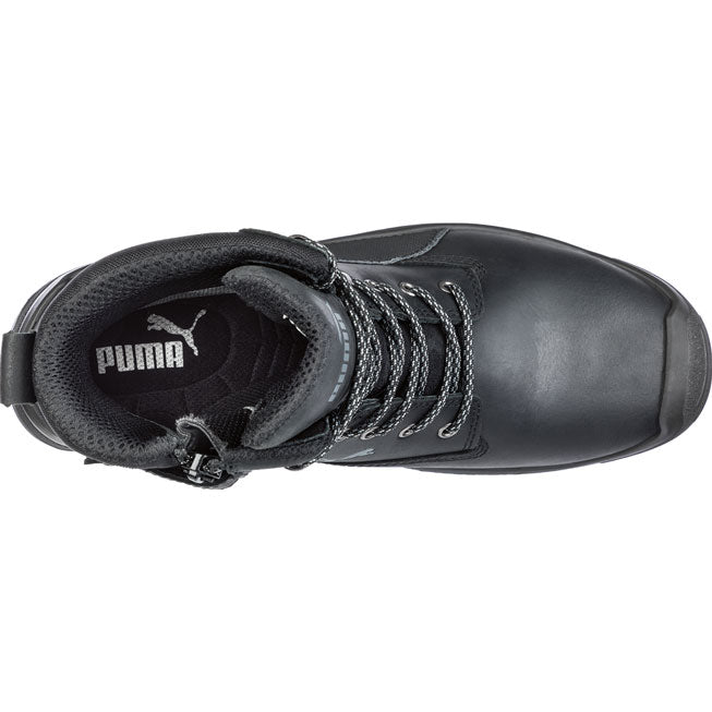 Puma Safety Conquest CTX Men's 7 inch Composite Toe Electrical Hazard Waterproof Side Zip Work Boot - birdseye