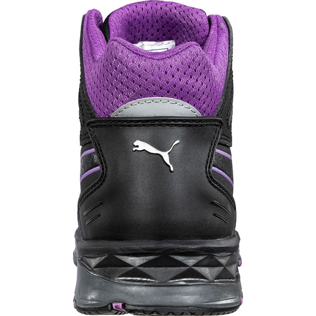 Puma Safety Motion Protect Stepper 2.0 Mid Women's Fiberglass Toe Electrical Hazard Athletic Hi-Top Work Shoe - back