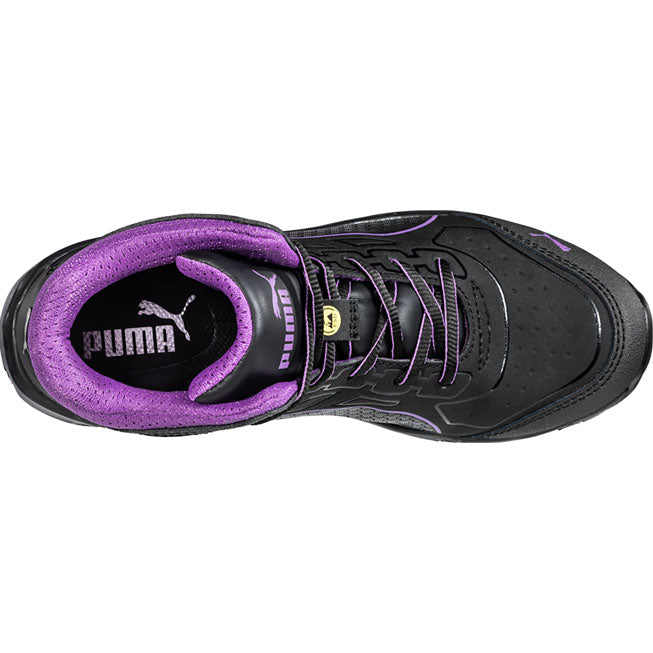 Puma Safety Motion Protect Stepper 2.0 Mid Women's Fiberglass Toe Electrical Hazard Athletic Hi-Top Work Shoe - birdseye