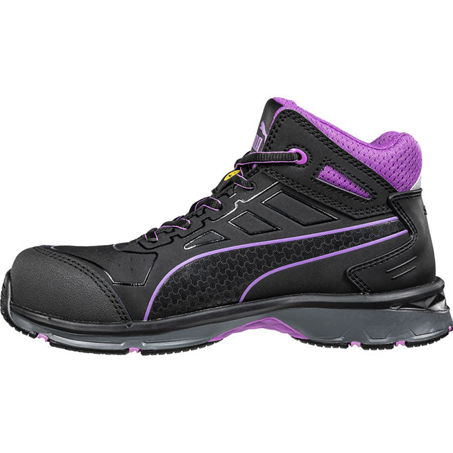Puma Safety Motion Protect Stepper 2.0 Mid Women's Fiberglass Toe Electrical Hazard Athletic Hi-Top Work Shoe - profile