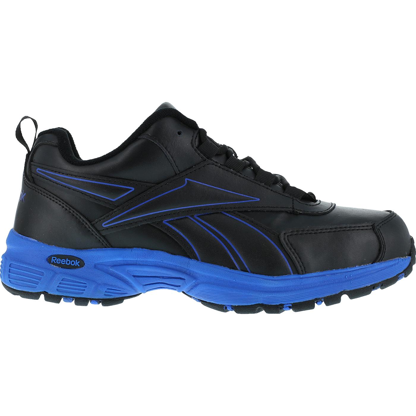 Reebok Ateron Men's Black Blue Steel Toe Work Athletic Shoe - profile