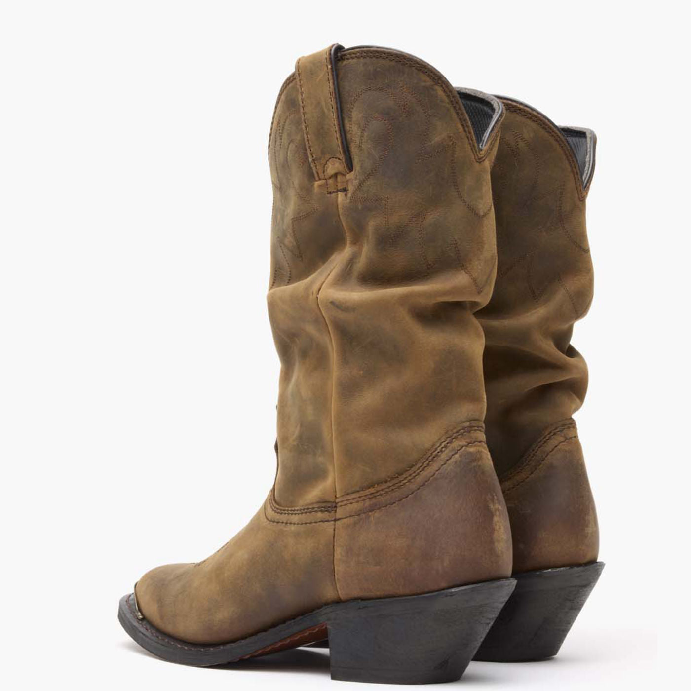 Durango® Women's Distressed Tan Slouch Western Boot - back
