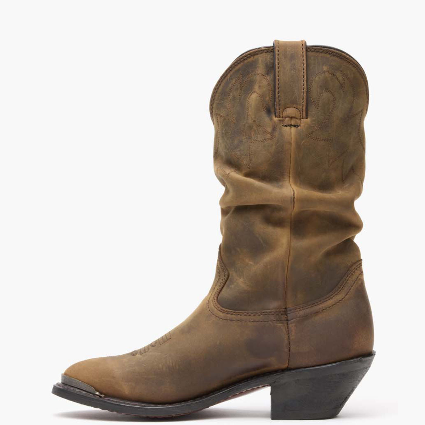 Durango® Women's Distressed Tan Slouch Western Boot - profile