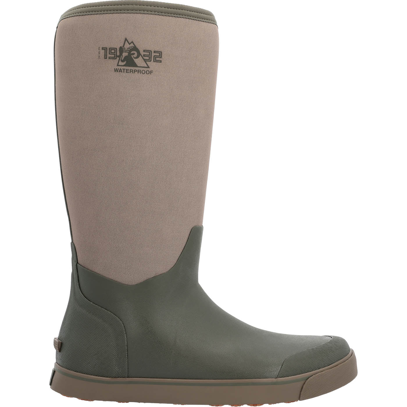 ""Rocky Dry-Strike Waterproof Brown & Green 16"" Deck Boot" - profile"