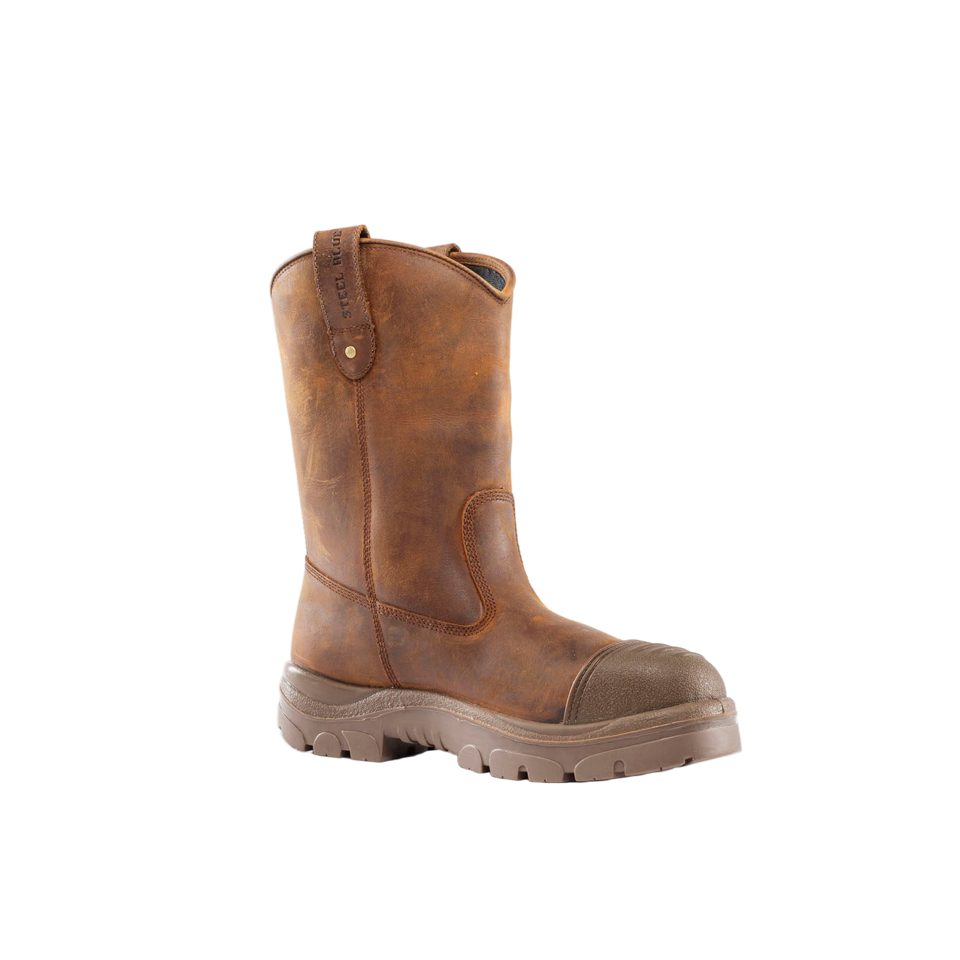 Steel Blue Heeler Scuff Men's 10 inch Steel Toe Electrical Hazard Waterproof Pull-On Work Boot