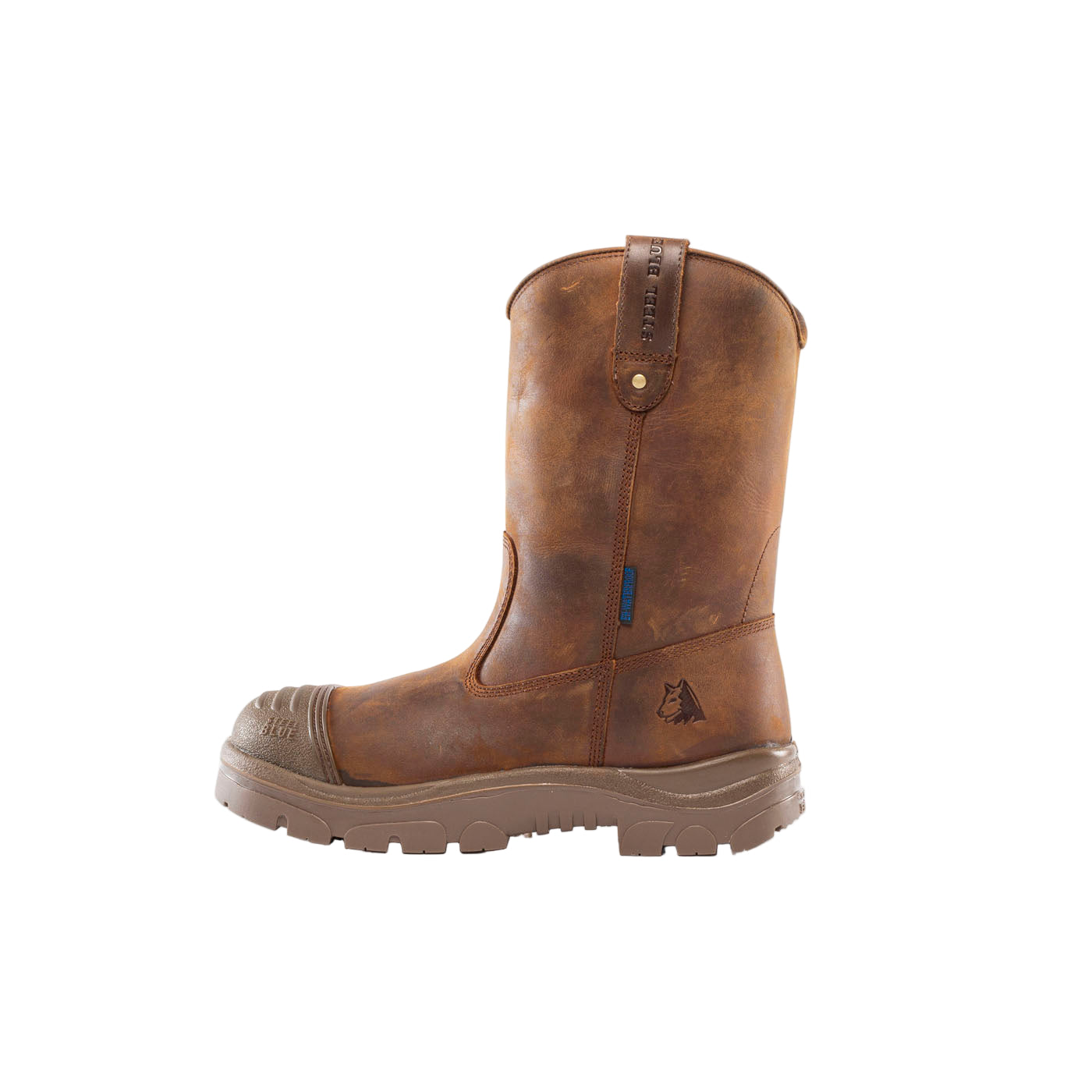 Steel Blue Heeler Scuff Men's 10 inch Steel Toe Electrical Hazard Waterproof Pull-On Work Boot