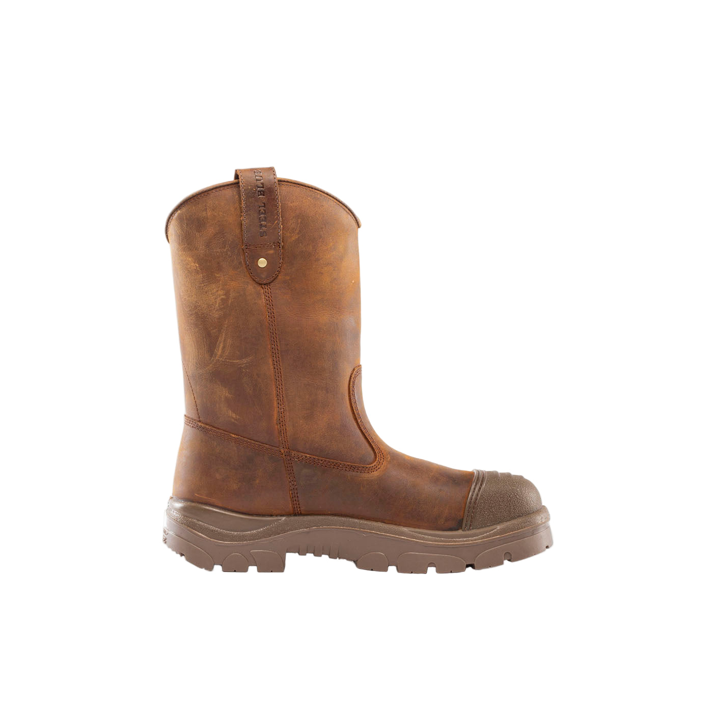 Steel Blue Heeler Scuff Men's 10 inch Steel Toe Electrical Hazard Waterproof Pull-On Work Boot
