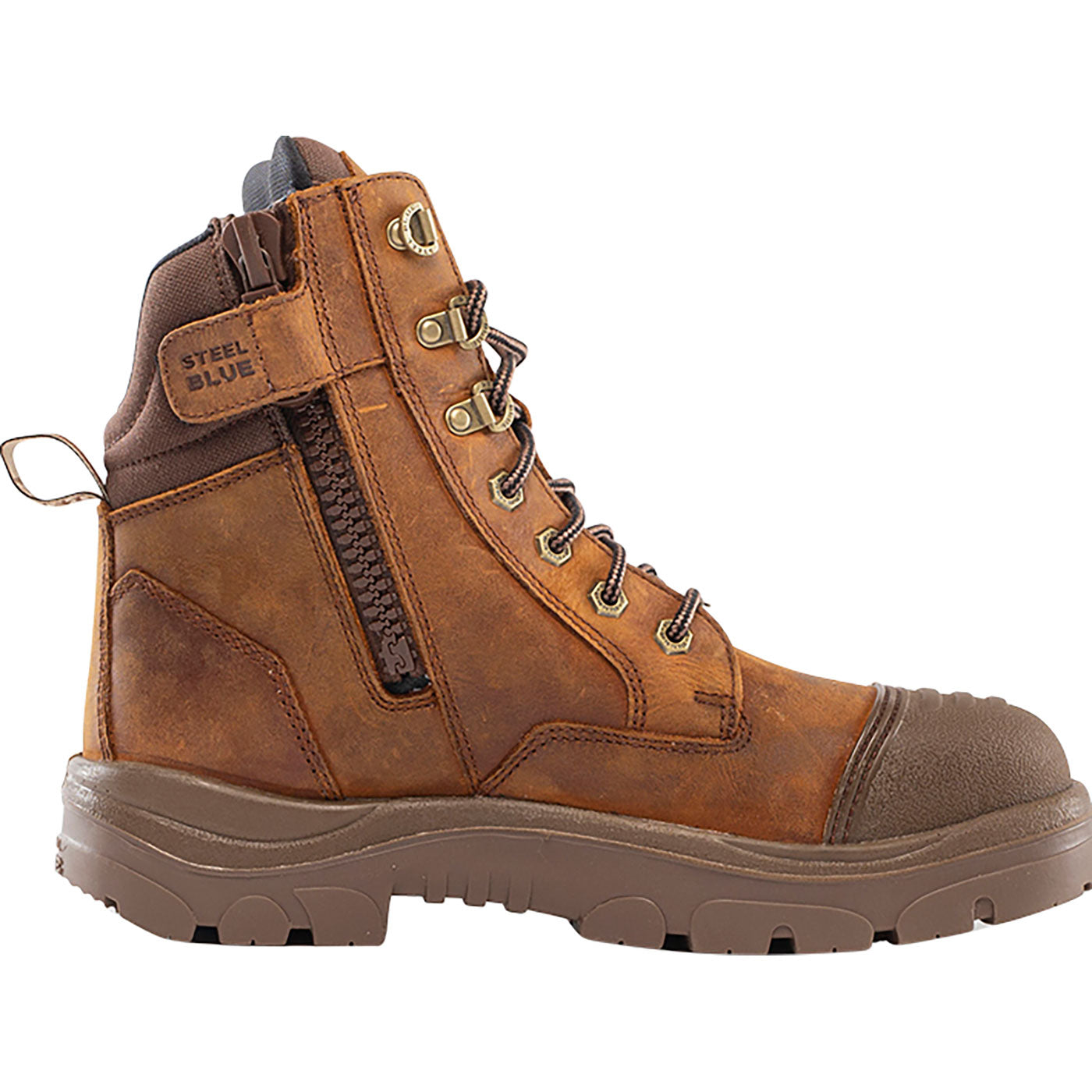 Steel Blue Southern Cross Scuff Zip Men's 6 inch Steel Toe Electrical Hazard Waterproof Work Boot