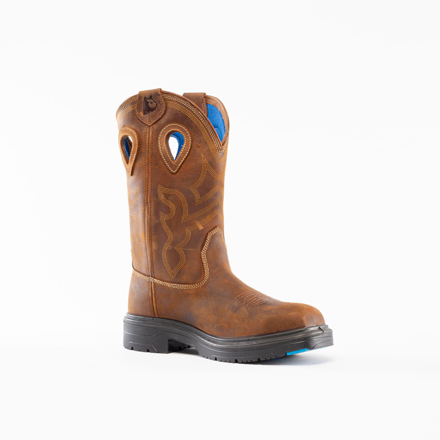 Steel Blue - Blue Heeler Men's Steel Toe Electrical Hazard Waterproof Pull-On Work Boot