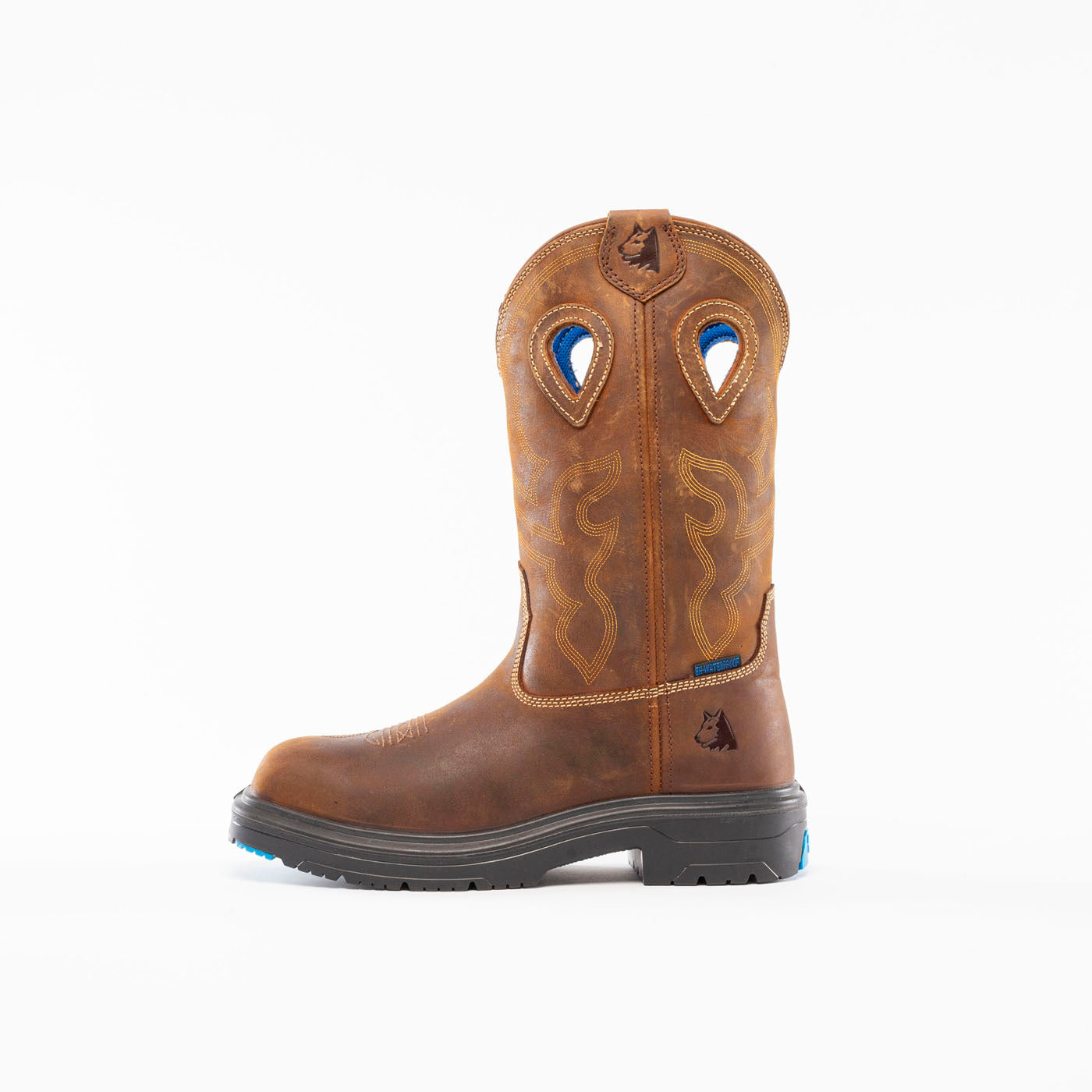 Steel Blue - Blue Heeler Men's Steel Toe Electrical Hazard Waterproof Pull-On Work Boot
