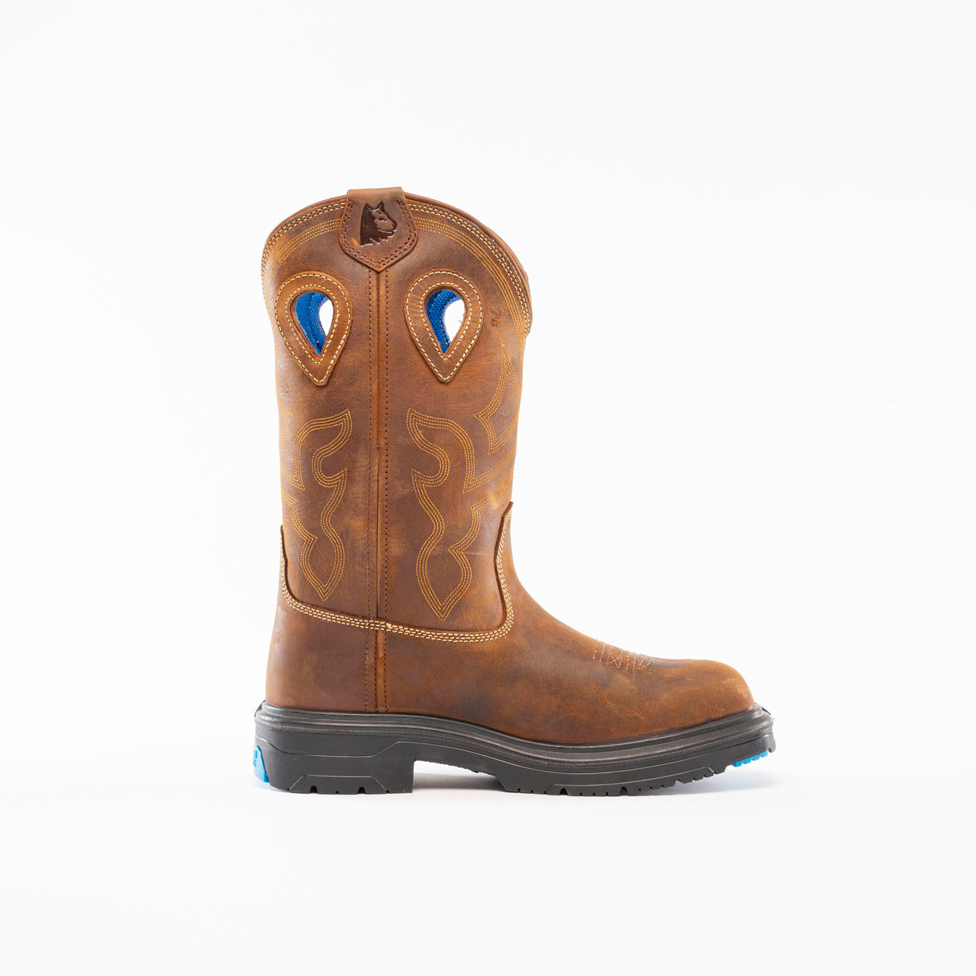 Steel Blue - Blue Heeler Men's Steel Toe Electrical Hazard Waterproof Pull-On Work Boot