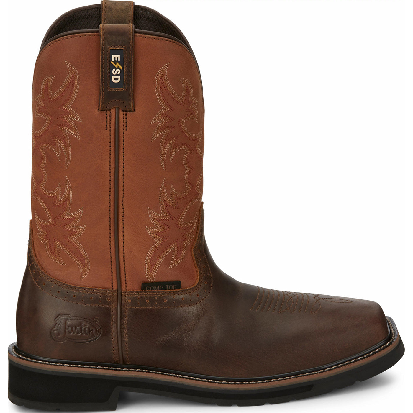 Justin Work Actuator Men's Composite Toe Static-Dissipative