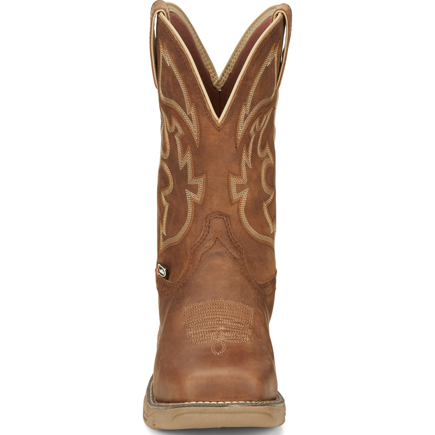 Justin Work Stampede Rush Men's Internal Met Steel Toe Electrical Hazard Waterproof Pull-on Western Work Boot - front