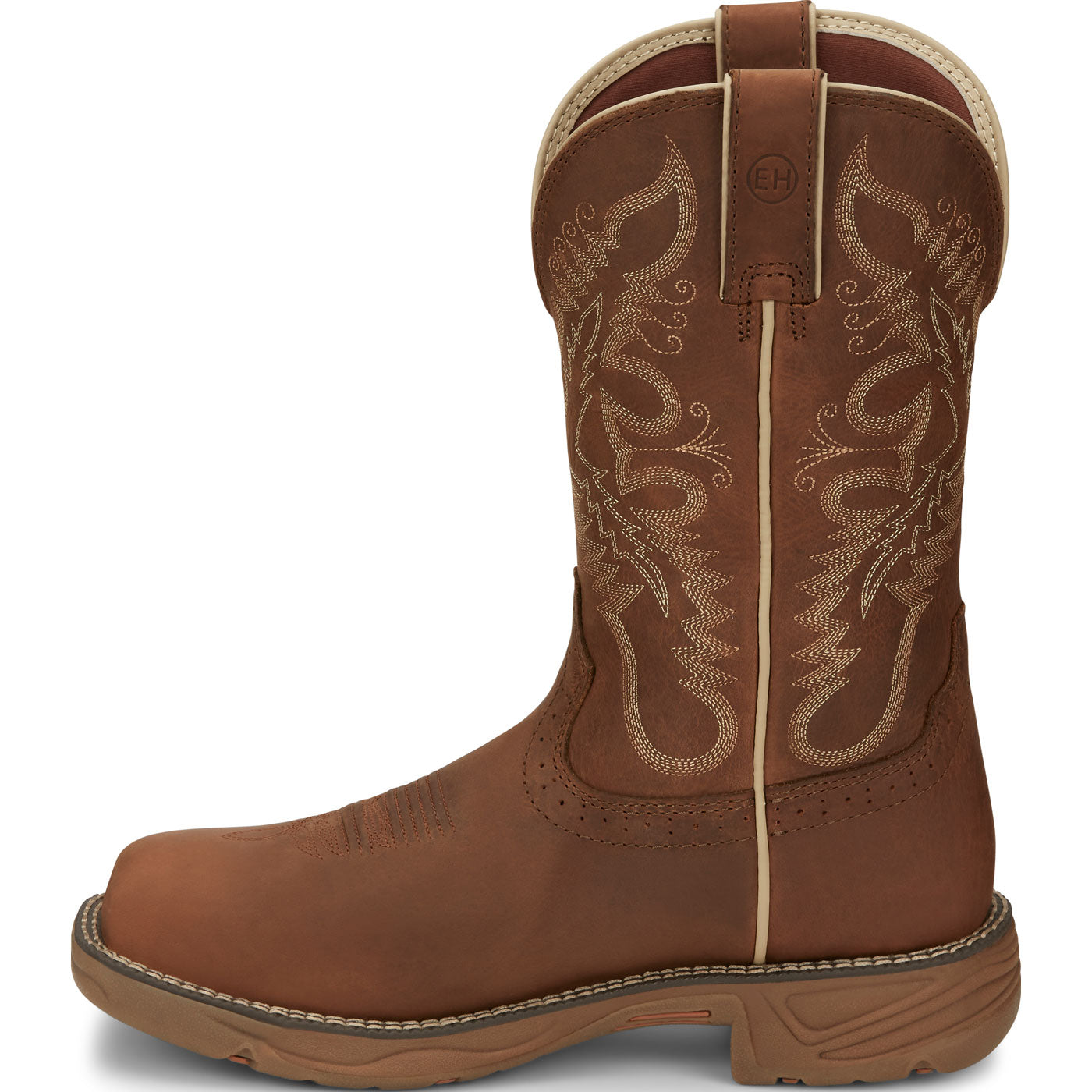 Justin Work Stampede Rush Women's Composite Toe Electrical Hazard Waterproof Pull-on Western Work Boot - profile