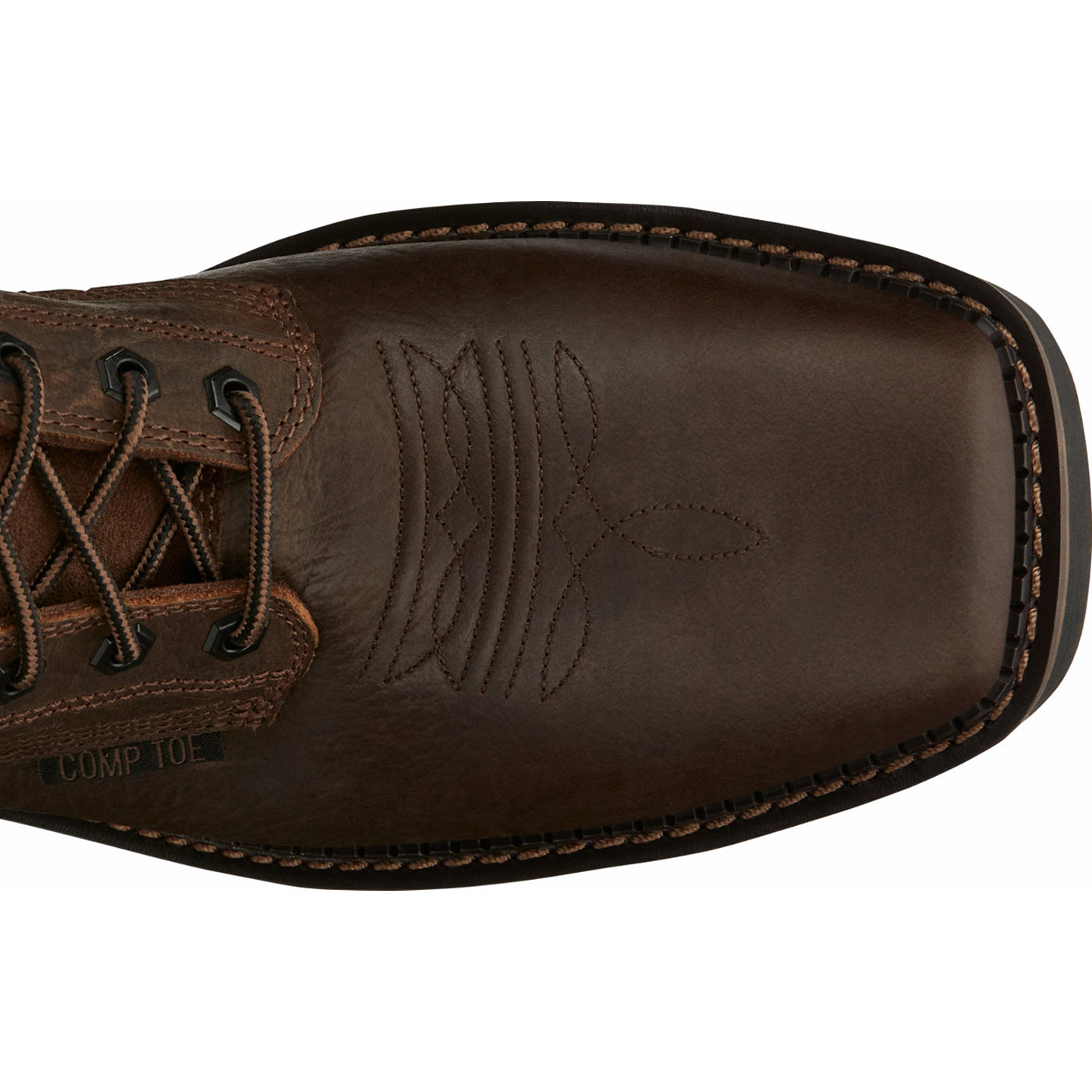 Justin Work Stampede Men's Composite Toe Waterproof Western Work Boot - birdseye