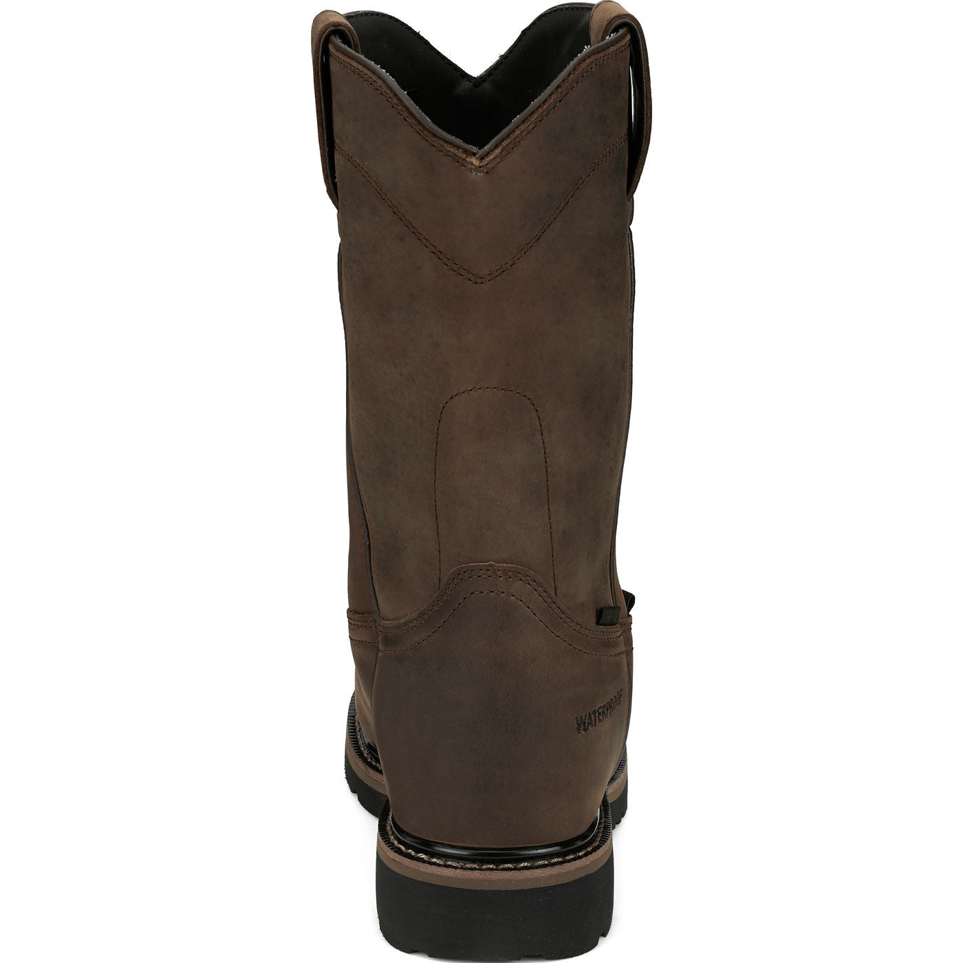 Justin Work Pulley Men's 10-inch Internal Met Composite Toe Waterproof Western Work Boot - back