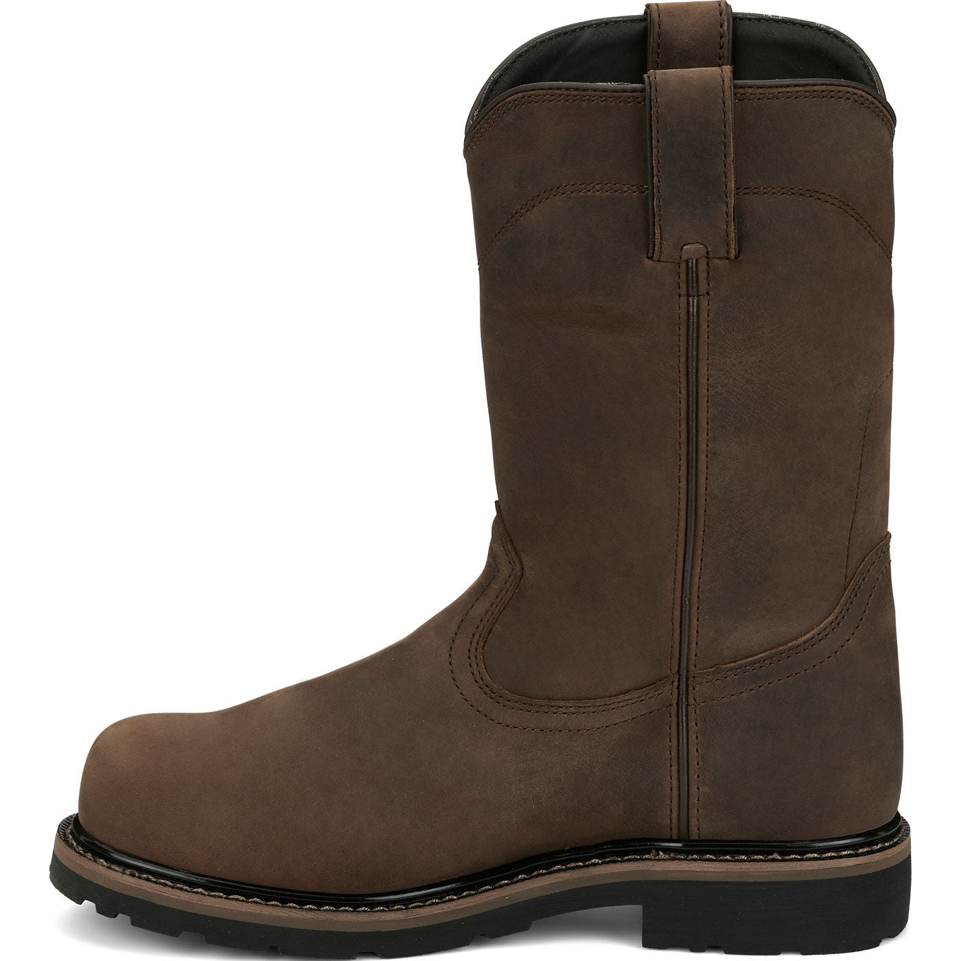 Justin Work Pulley Men's 10-inch Internal Met Composite Toe Waterproof Western Work Boot - profile