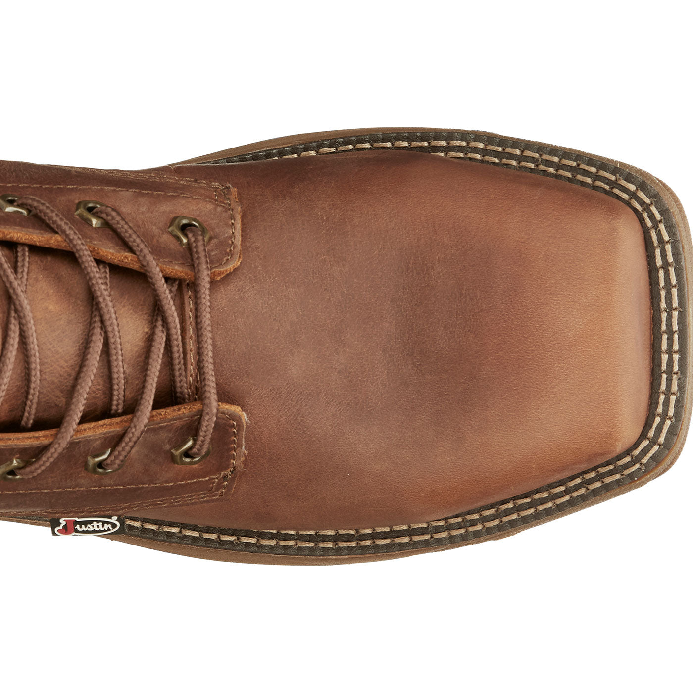 Justin Work Stampede Rush Corbett Men's 8-Inch Nano Composite Electrical Hazard Waterproof Work Boot - birdseye