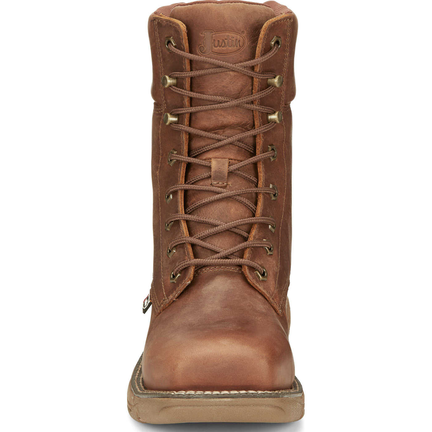 Justin Work Stampede Rush Corbett Men's 8-Inch Nano Composite Electrical Hazard Waterproof Work Boot - front