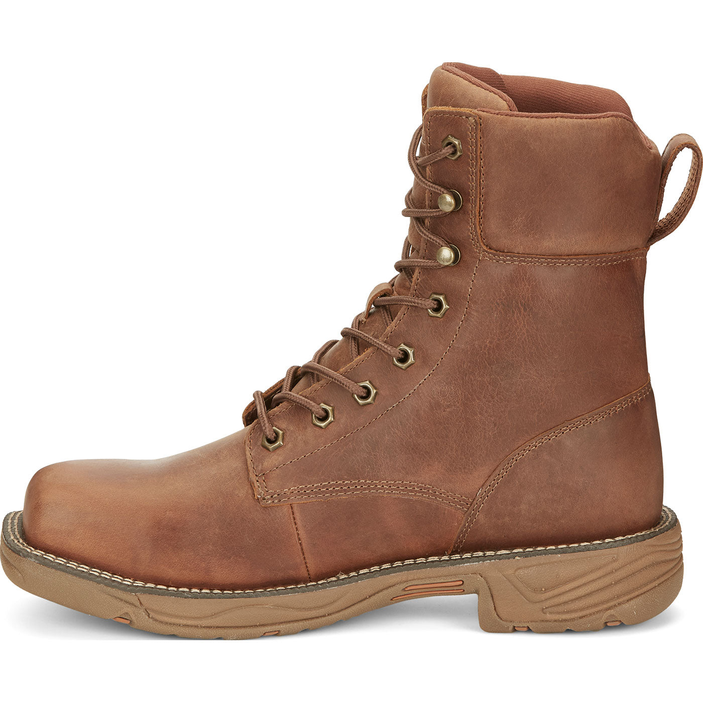 Justin Work Stampede Rush Corbett Men's 8-Inch Nano Composite Electrical Hazard Waterproof Work Boot - profile