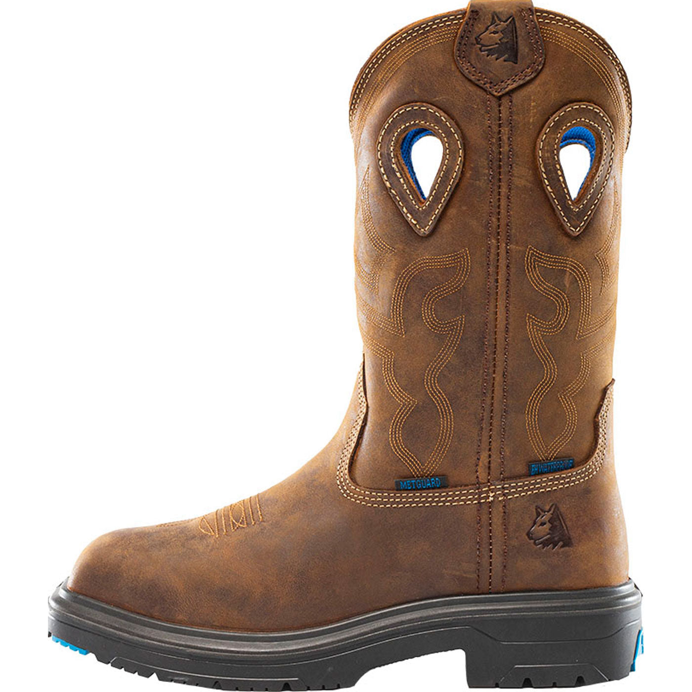 Steel Blue - Blue Heeler Men's 10-inch Internal Met Steel Toe Waterproof Western Work Boot - profile