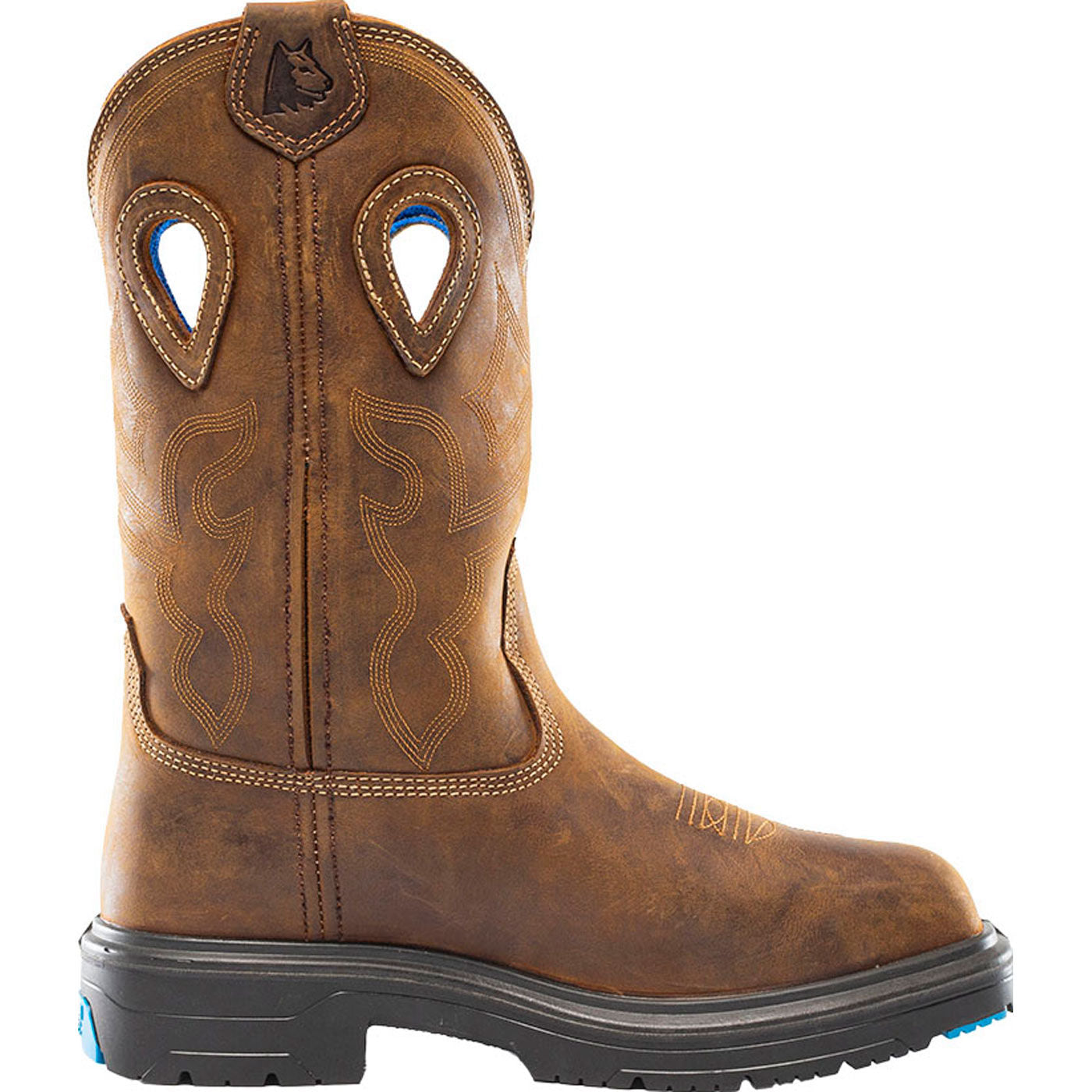 Steel Blue - Blue Heeler Men's 10-inch Internal Met Steel Toe Waterproof Western Work Boot - profile