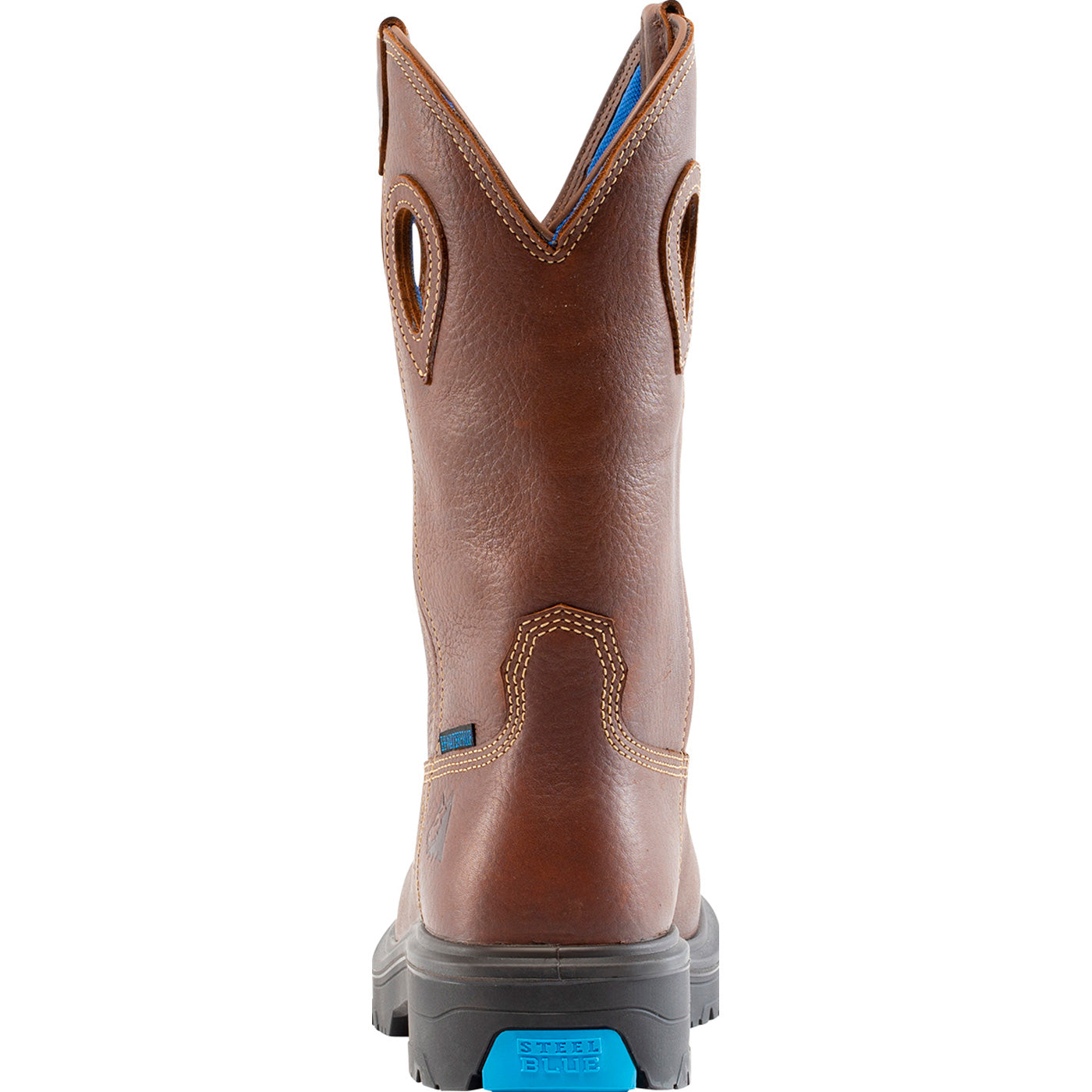 Steel Blue - Blue Heeler Men's Steel Toe Electrical Hazard Waterproof Pull-On Western Work Boot - back