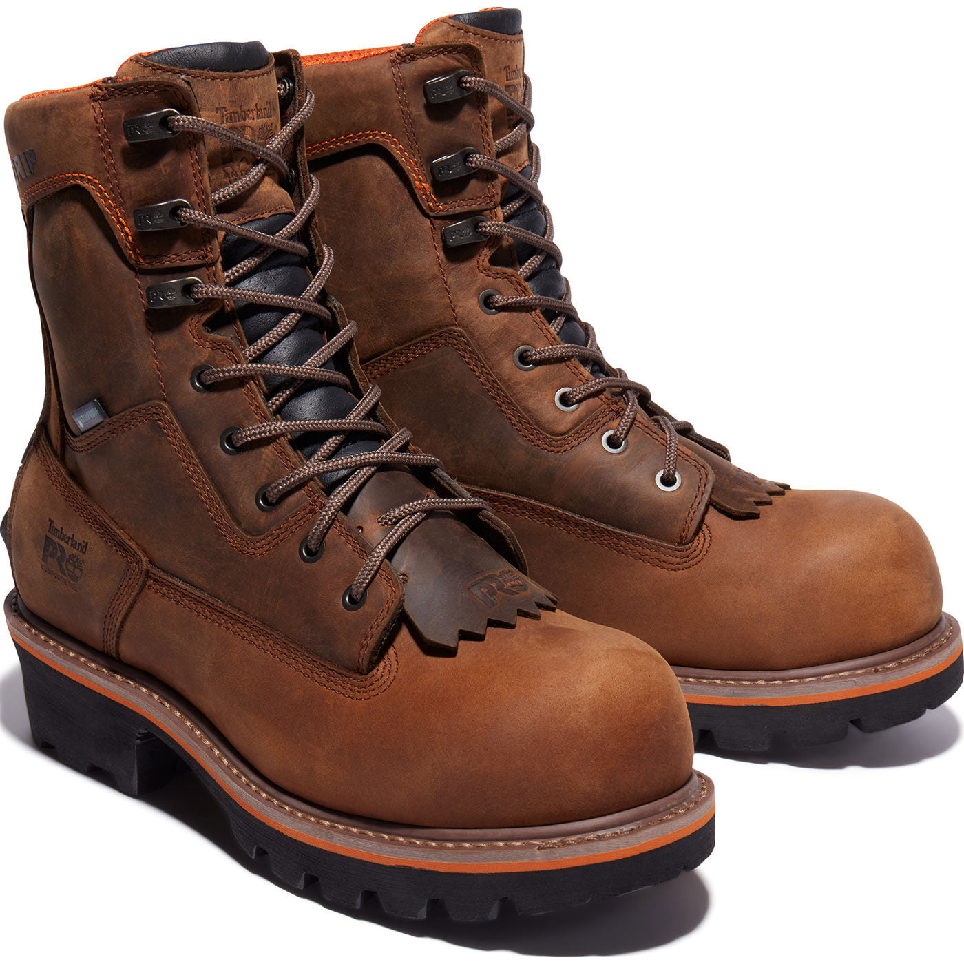 Timberland PRO Evergreen Men's 8-inch Composite Toe Waterproof Logger Work Boot - front