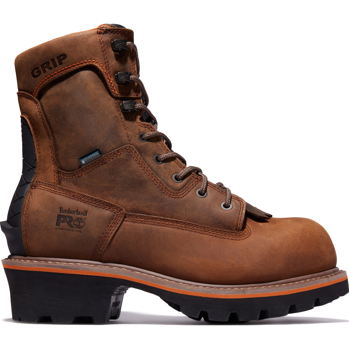 Timberland PRO Evergreen Men's 8-inch Composite Toe Waterproof Logger Work Boot - profile
