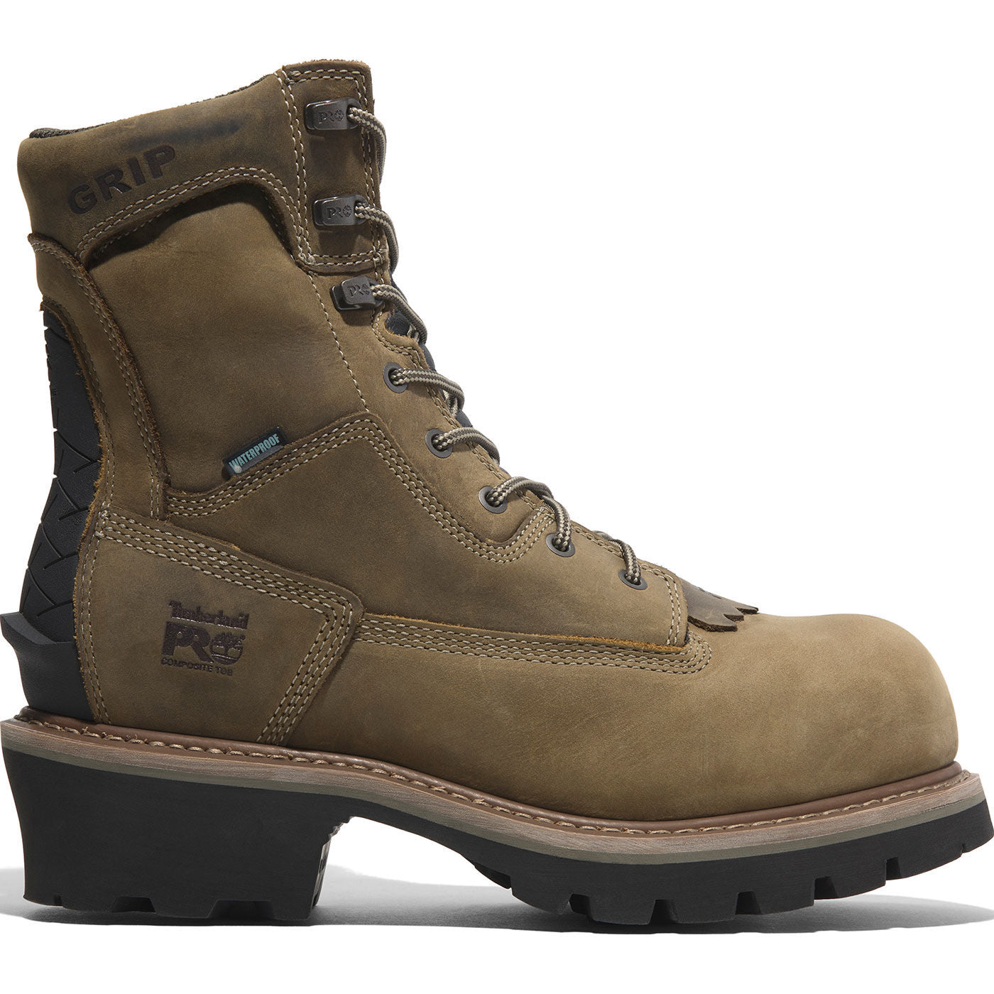 Timberland PRO Evergreen Men's 8-inch Composite Toe 400G Insulated Waterproof Logger Work Boot - profile