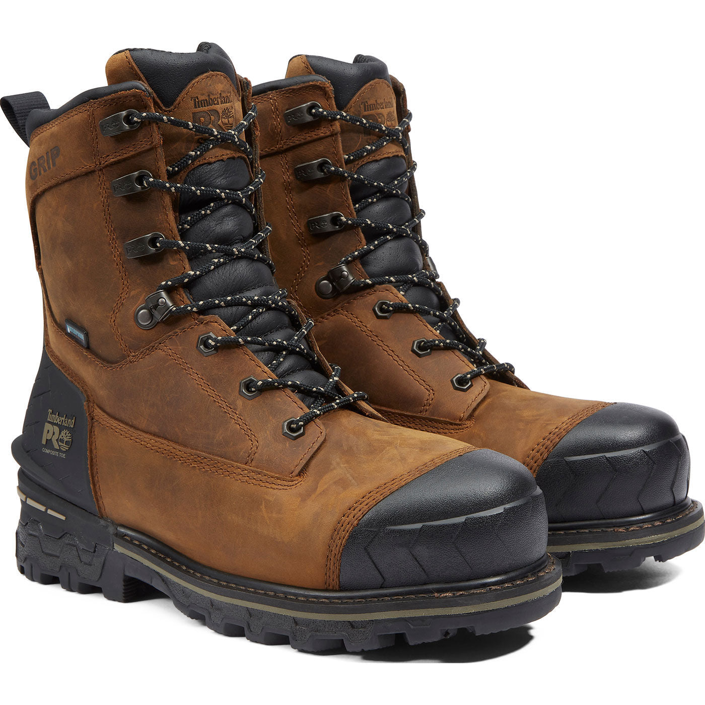Timberland PRO Boondock HD Men's 8-inch Composite Toe Waterproof Logger Work Boot - front