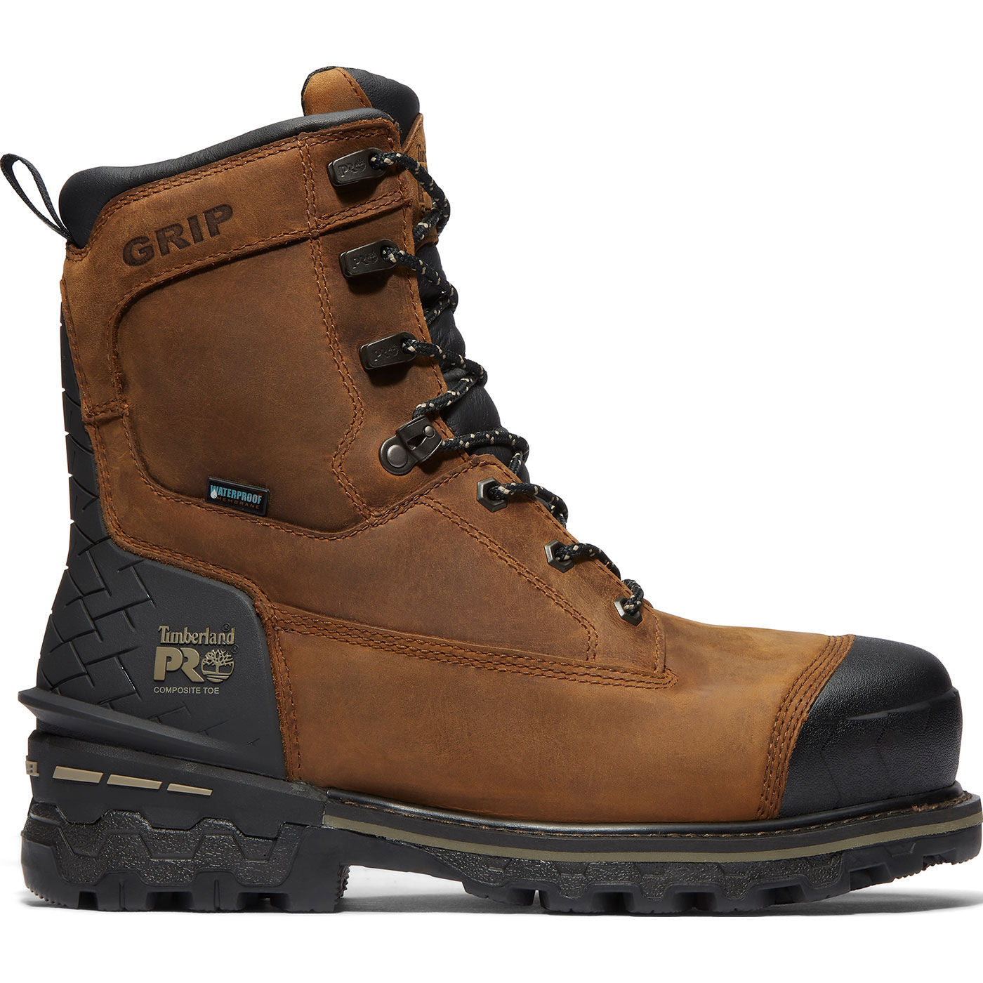 Timberland PRO Boondock HD Men's 8-inch Composite Toe Waterproof Logger Work Boot - profile