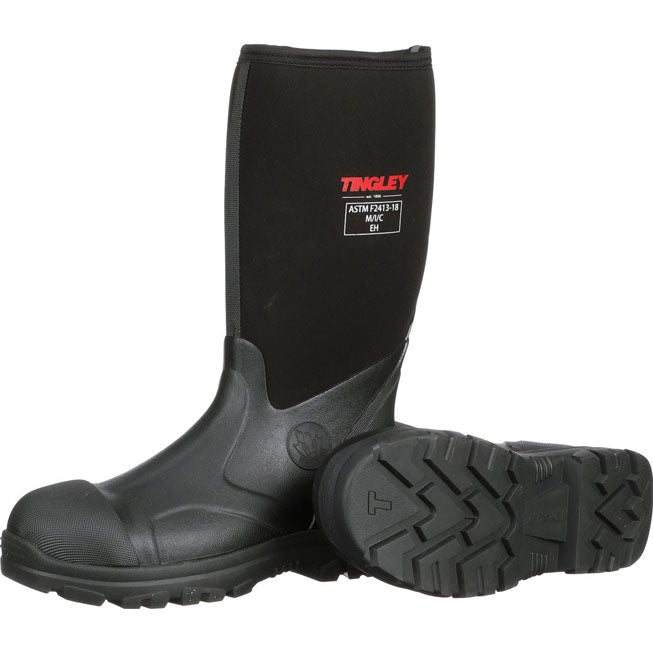 Tingley Badger Unisex 15-Inch Steel Toe Electrical Hazard Waterproof Neoprene Rubber Boot - front