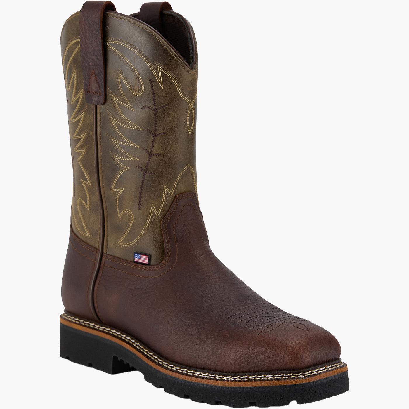 US Boot Men's 10-inch Steel Toe Electrical Hazard Waterproof Western Work Boot