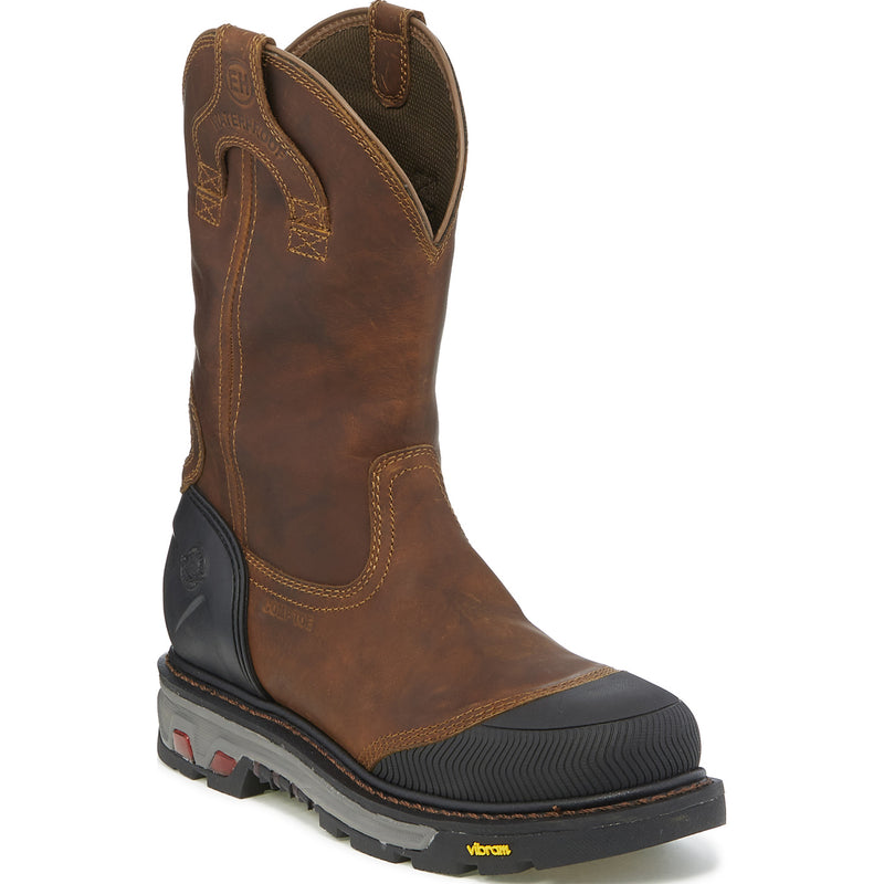 Justin Original Workboots Warhawk Men's 11 inch Composite Toe Electrical Hazard Waterproof Pull-on Work Boot - main