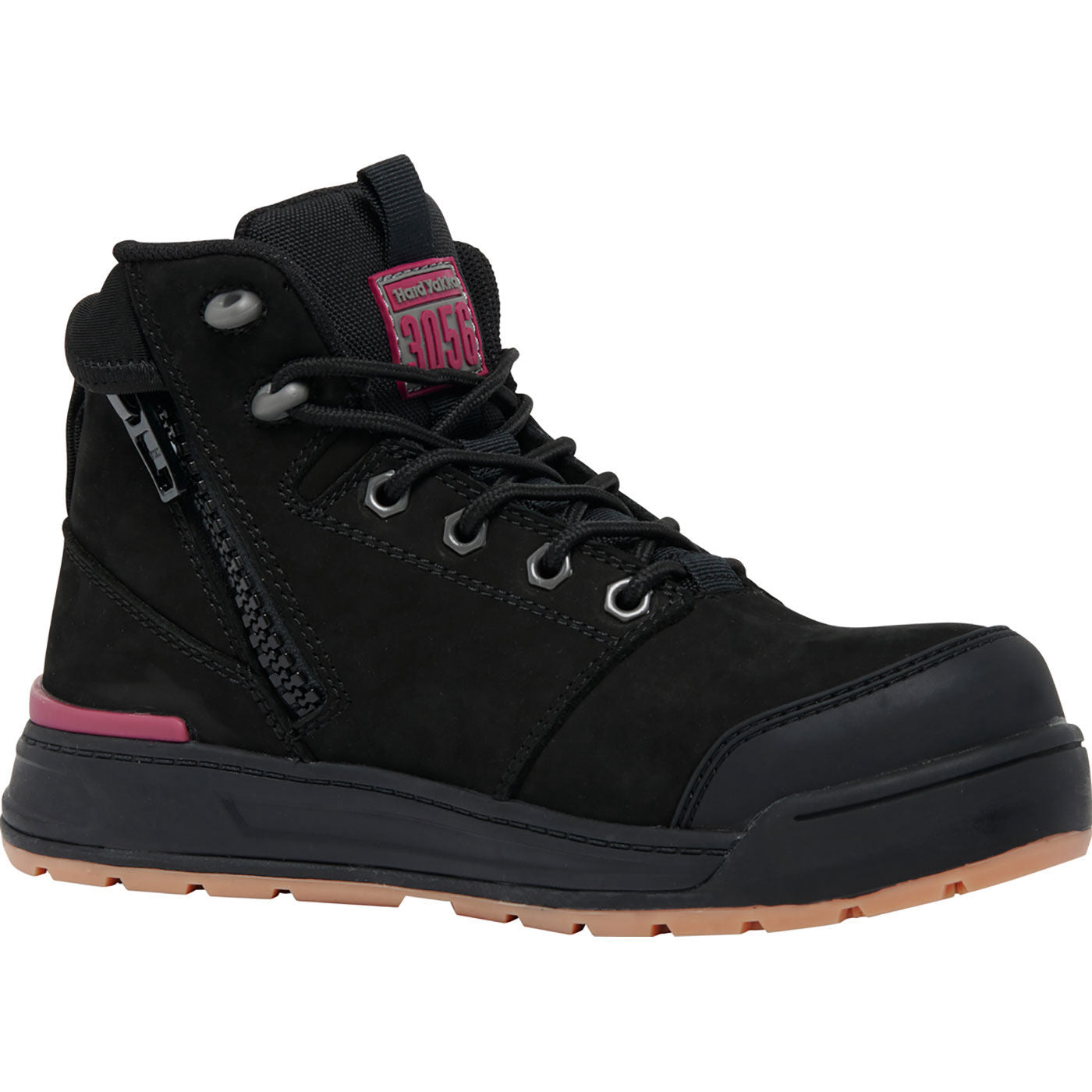 Hard Yakka 3056 INT Women's Composite Toe Static-Dissipative Puncture-Resisting Side Zip Work Hiker - profile